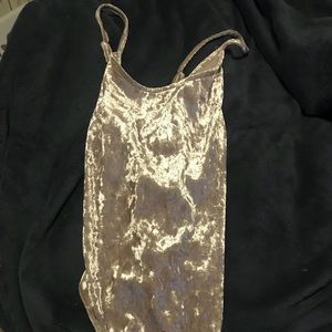 Velvet taupe/champagne bodysuit